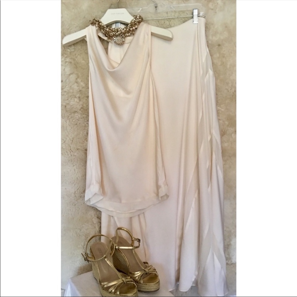 Kate Hudson+Ann Taylor Halter Top + Maxi Skirt